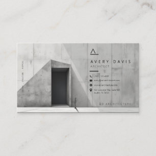 Tarjeta De Visita Arquitecto modernista brutalista de hormigón