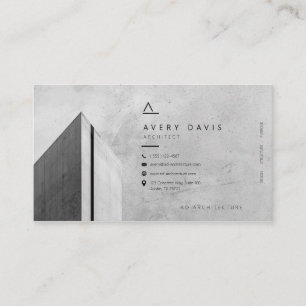 Tarjeta De Visita Arquitecto modernista brutalista de hormigón