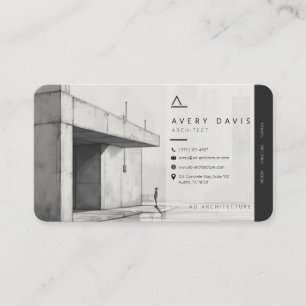 Tarjeta De Visita Arquitecto modernista brutalista de hormigón