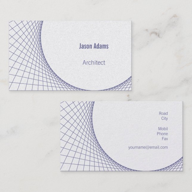 Tarjeta De Visita Arquitecto | Moderno (Anverso / Reverso)