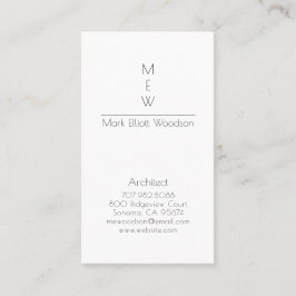 Tarjeta De Visita Arquitecto moderno minimalista