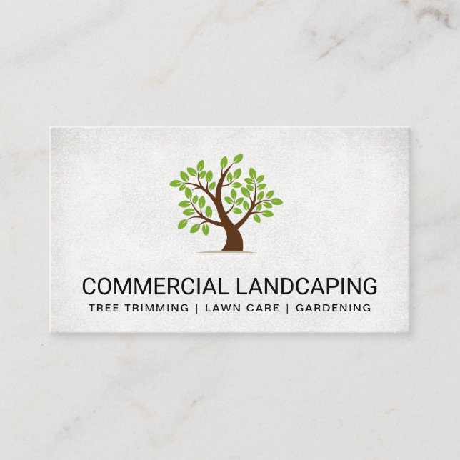 Tarjeta De Visita Arquitecto paisajista | Logotipo de árbol (Anverso)