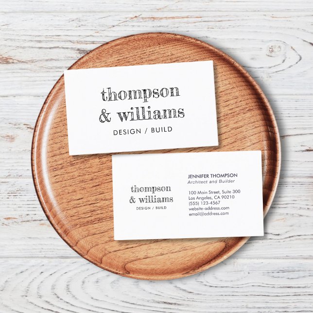 Tarjeta De Visita Arquitecto profesional blanco negro (Subido por el creador)