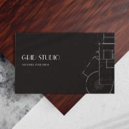 Tarjeta De Visita Arquitecto Profesional Branding Código Qr Negro