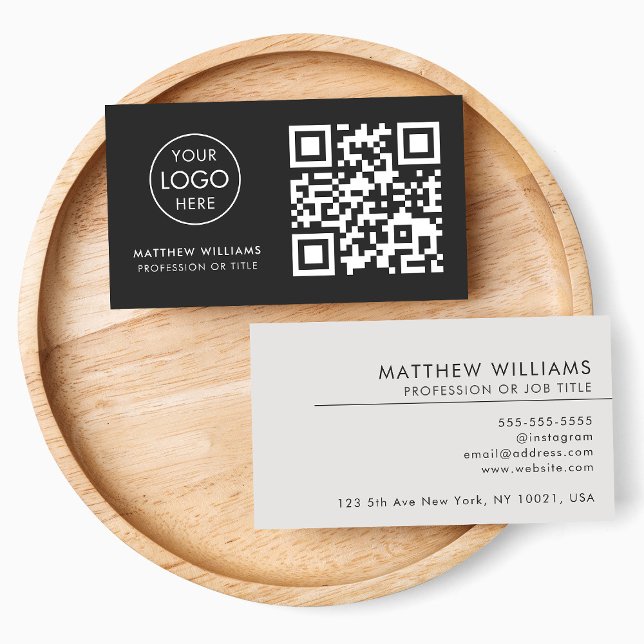 Tarjeta De Visita Arquitecto Profesional QR Code Logo Moderno (Subido por el creador)