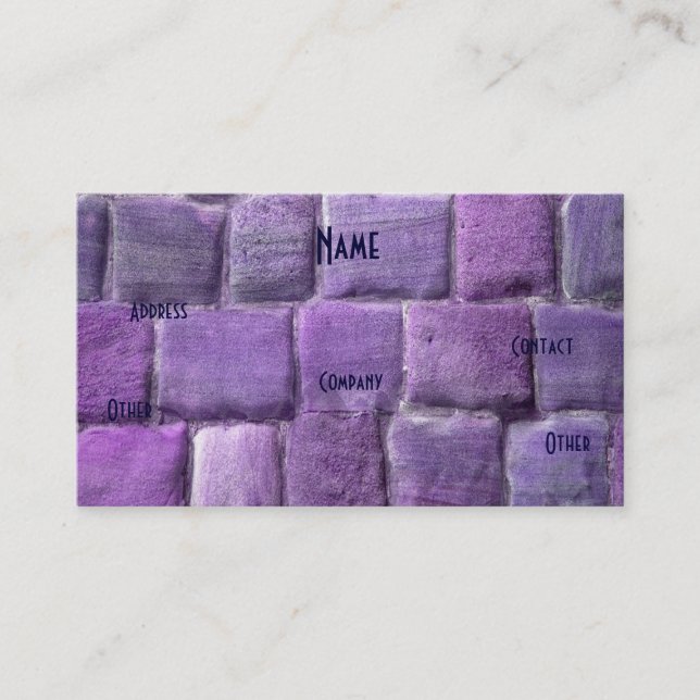 Tarjeta De Visita Arquitecto Púrpura Arena Azul (Anverso)