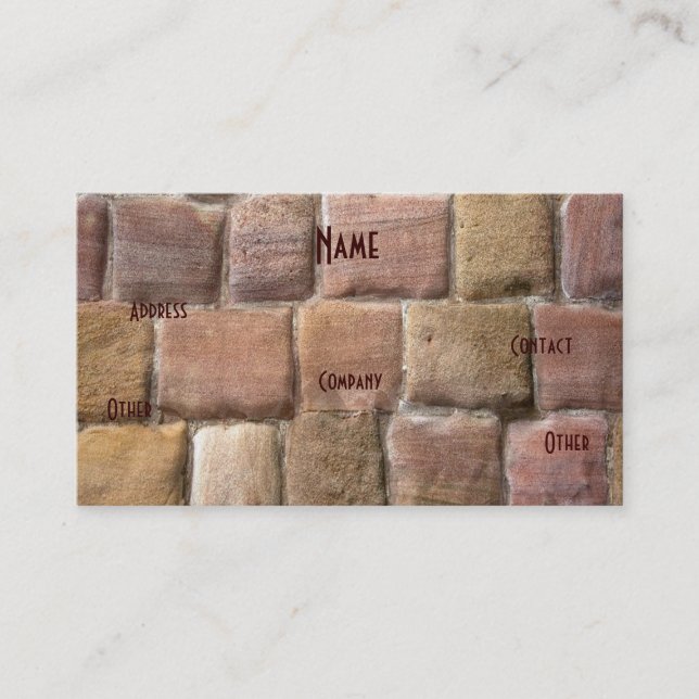 Tarjeta De Visita Arquitecto Sandstone (Anverso)