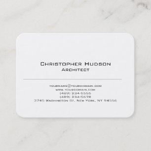 Tarjeta De Visita Arquitecto sencillo y negro