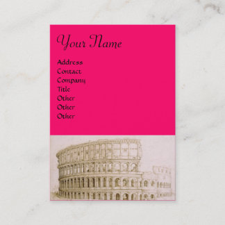 Tarjeta De Visita Arquitectura clásica COLOSSEUM, arquitecto Fuchsia