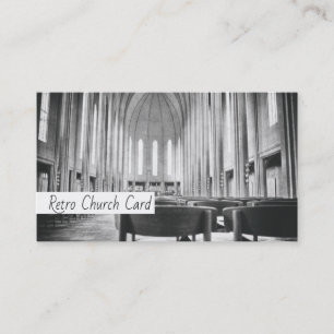 Tarjeta De Visita Arquitectura de la Iglesia Religión Monocroma Retr