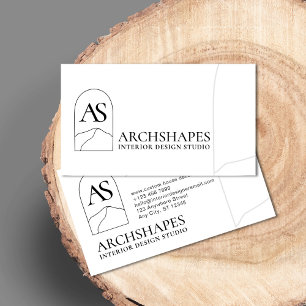Tarjeta De Visita Arquitectura de Naturaleza de Montaña Diseño de In