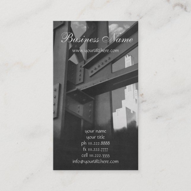 Tarjeta De Visita Arquitectura de rascacielos de construcción de ace (Anverso)