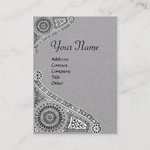 Tarjeta De Visita ARQUITECTURA DE RENACIMIENTO MONOGRAM Gris blanco