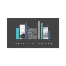 Arquitectura geométrica gris y azul