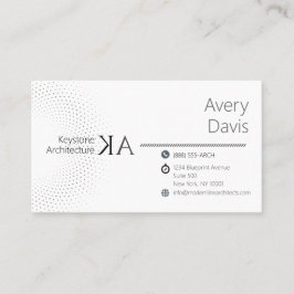 Tarjeta De Visita Arquitectura minimalista moderna blanca y grafito
