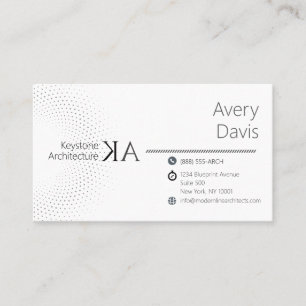 Tarjeta De Visita Arquitectura minimalista moderna blanca y grafito 