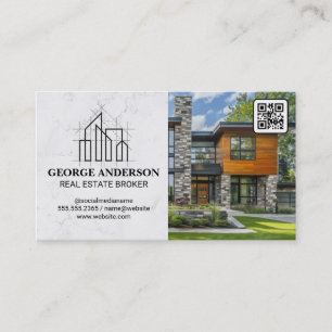 Tarjeta De Visita Arquitectura Moderna   Propiedades Inmobiliarias
