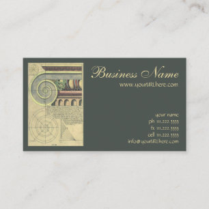 Tarjeta De Visita Arquitectura Vintage; Voluta Capital por Vignola