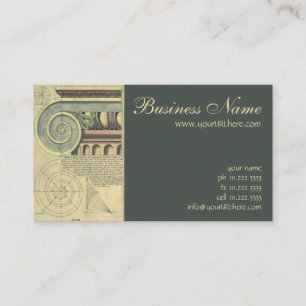 Tarjeta De Visita Arquitectura Vintage; Voluta Capital por Vignola