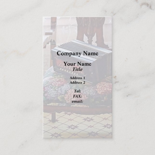 Tarjeta De Visita Arreglo de botón en la silla con asiento florido (Anverso)