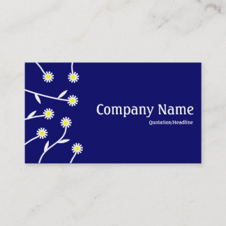 Tarjeta De Visita Arreglo de flores - Azul marino 00066