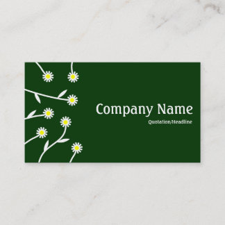 Tarjeta De Visita Arreglo de flores - Verde oscuro 003300