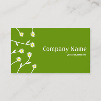 Tarjeta De Visita Arreglo de las flores - Verde 669900