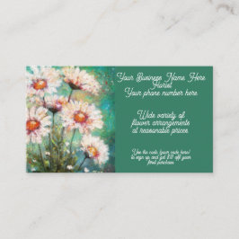 Tarjeta De Visita Arreglo Flor Flor Impresionista