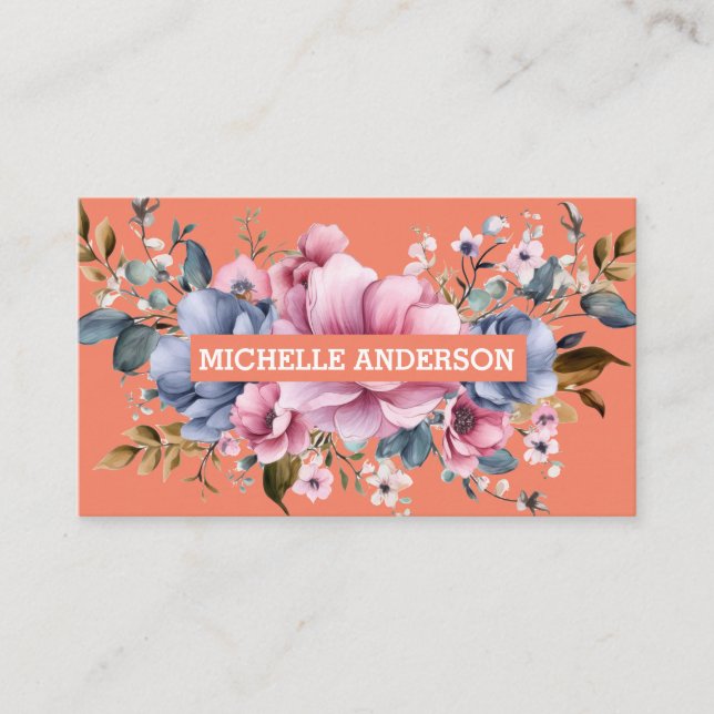 Tarjeta De Visita Arreglo floral (Anverso)