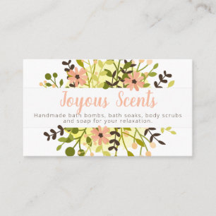 Tarjeta De Visita Arreglo floral Bomba bomba jabón de barro