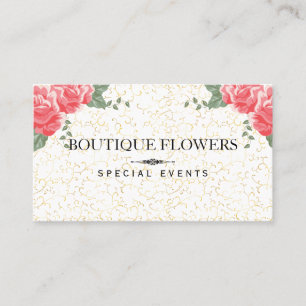 Tarjeta De Visita Arreglo floral   Patrón ordenado