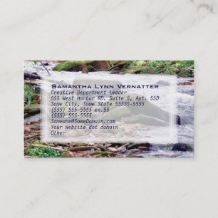 Tarjeta De Visita Arriba De Una Mancha