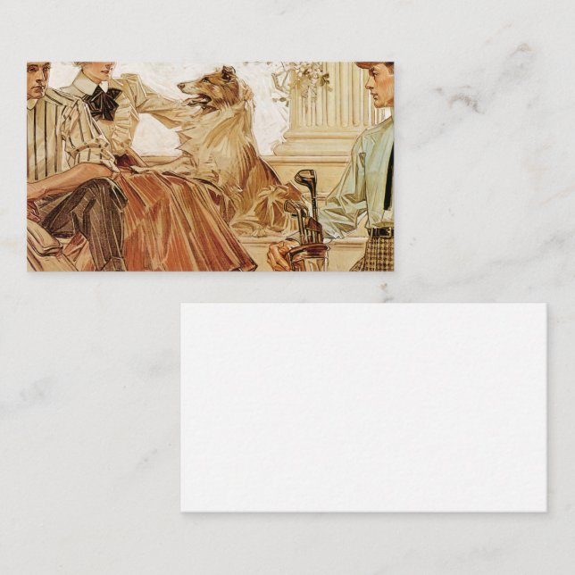 Tarjeta De Visita Arrow Collar advertisement, 1910 by Leyendecker (Anverso / Reverso)