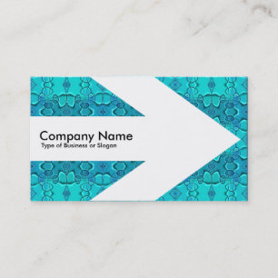 Tarjeta De Visita Arrow v3 (White) - Aqua Blue Fest