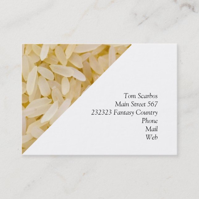 Tarjeta De Visita arroz (Anverso)