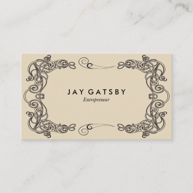 Tarjeta De Visita Art déco clásico/arte Nouveau (Anverso)
