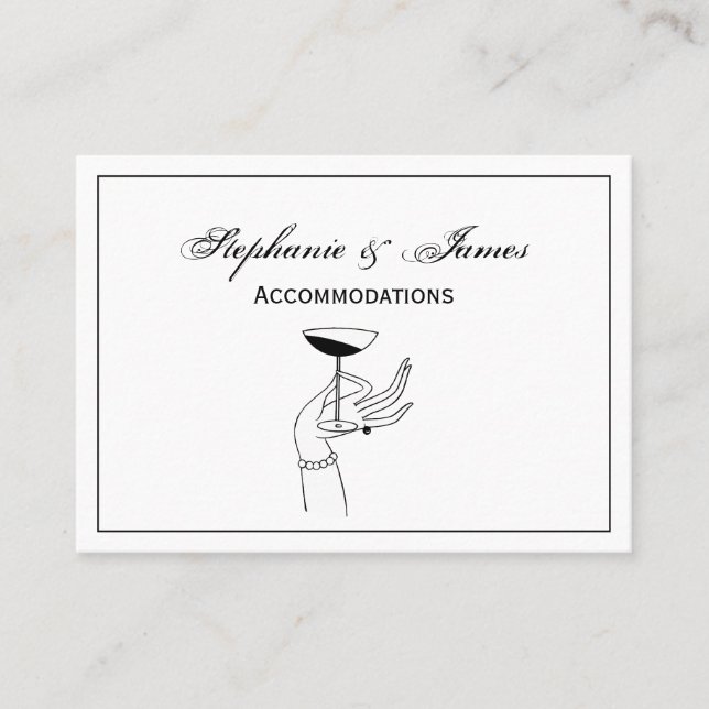 Tarjeta De Visita Art Deco Lady's Hand Holding Champagne Glass (Anverso)