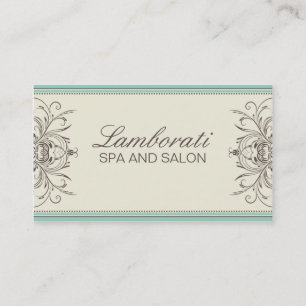 Tarjeta De Visita Art déco moderno floral del damasco profesional