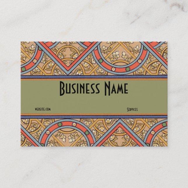 Tarjeta de visita Art Nouveau Deco Elegante (Anverso)