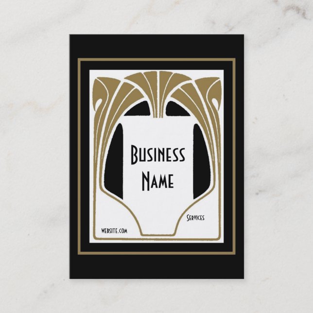 Tarjeta de visita Art Nouveau Deco Elegante (Anverso)
