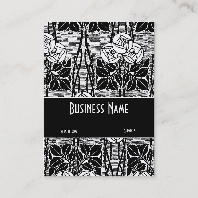 Tarjeta de visita Art Nouveau Deco Elegante (Anverso)