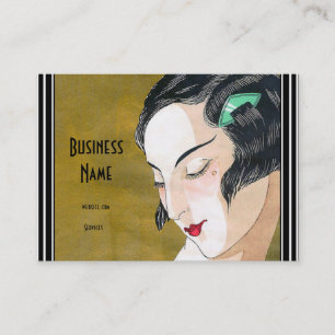 Tarjeta de visita Art Nouveau Deco Moda Elegante