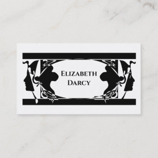 Tarjeta De Visita Art Nouveau Elegante
