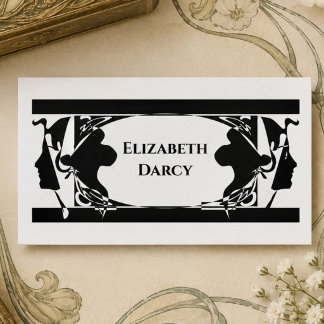 Tarjeta De Visita Art Nouveau Elegante
