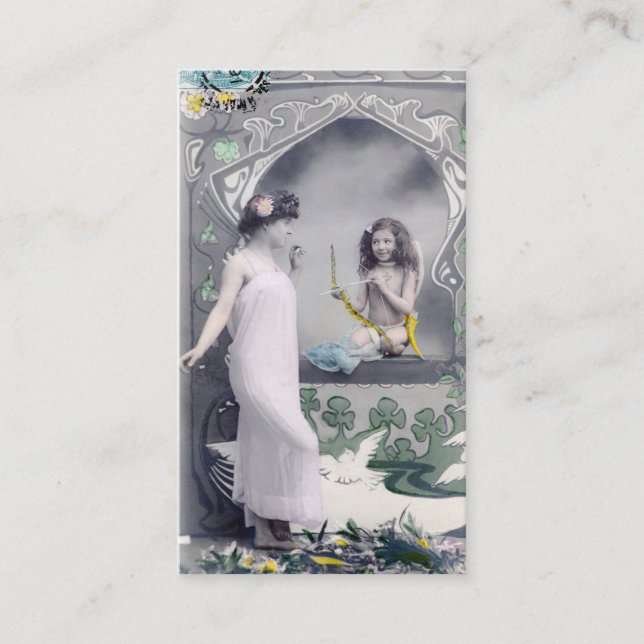 Tarjeta De Visita Art Nouveau Valentine de 1904 (Anverso)