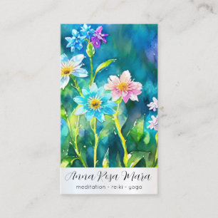 Tarjeta De Visita *~* Art QR Lotus Water Lily FlowersAP67