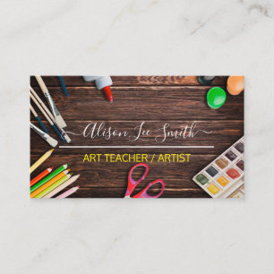 Tarjeta De Visita Art teacher, Artist, Hand Made