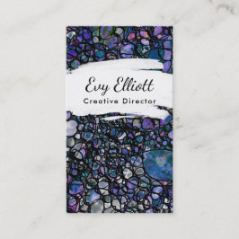 Tarjeta De Visita Arte abstracto colorido, sucio con los círculos