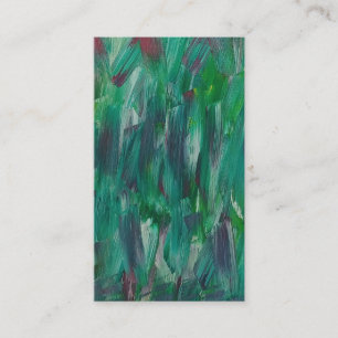 Tarjeta De Visita Arte abstracto colorido verde rojo blanco oculto