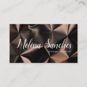 Tarjeta De Visita Arte abstracto con patrón mixto de bronce